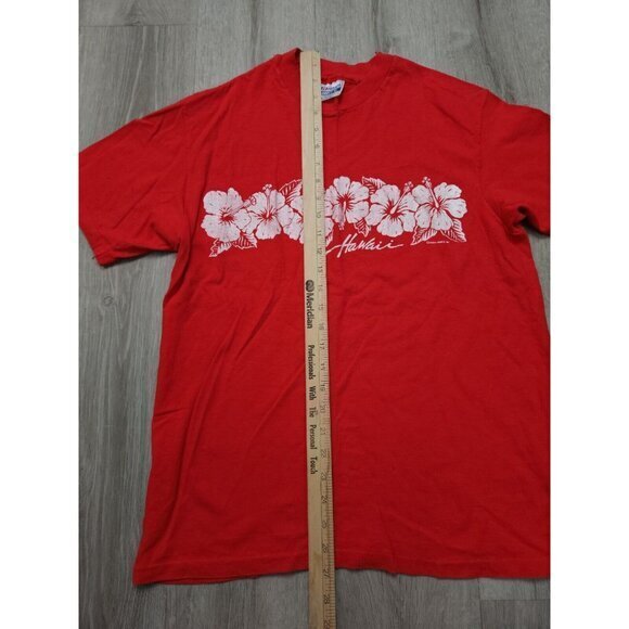 Vintage 90s Hawaii Floral T Shirt Mens‎ Medium / Large - Picture 5 of 9
